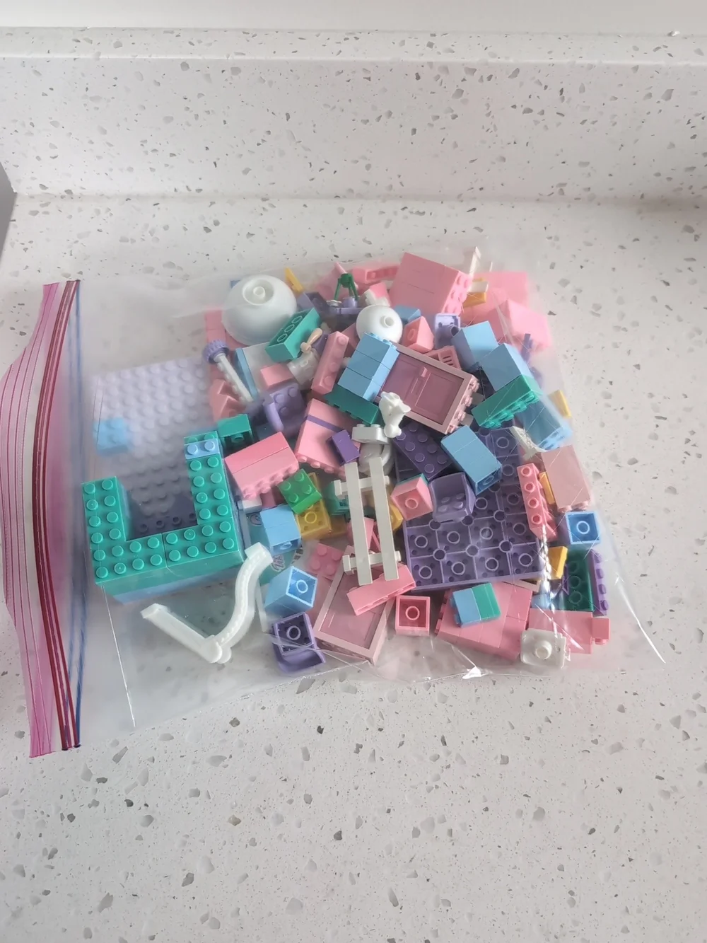Pastel Mega bloks And Lego Building Block Toy Set for Kids Nearly 1 Pound